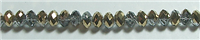 TTM-GDC-6mm GOLD AND SILVER CRYSTAL METALLIC RONDELL BEADS