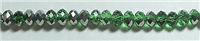 TTM-GRC-mm GREEN AND SILVER METALLIC RONDELL BEADS