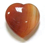 Y2-18 30mm   STONE  HEART IN RED AGATE