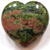 Y2-15 30mm STONE HEART IN UNAKITE