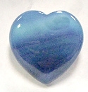 Y2-45 30mm STONE HEART IN BLUE AGATE