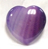 Y2-46 30mm STONE HEART IN PURPLE AGATE