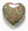 Y3-32 25mm STONE HEART IN UNAKITE