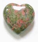 Y3-32 25mm STONE HEART IN UNAKITE