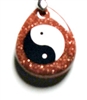 YY89-40 STONE PENDANT IN YIN YANG IN GOLDSTONE