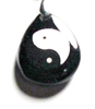 YY89-44 STONE PENDANT IN YIN YANG IN ONYX