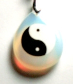 YY89-50 STONE PENDANT IN YIN YANG IN OPALITE