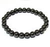 CRB152-L  8mm STONE BRACELE IN HEMATITE IN 8 1/2"