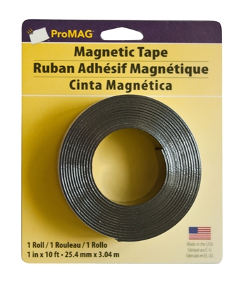 Magnetic Tape W/Adhesive Coil 1" X 10' (Qty. 24)