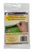 Magnetic Strip w/ Adhesive 1/2" X 4" (12 packs of 6 Pcs.)