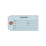 <!020>ACCEPTED, 4-3/4" x 2-3/8", Lt. Blue, Plain, Box of 1000 (10/Case)