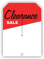 "Clearance Sale", 5 x 7in., Slit Hang Tag, 250 per shrink pack