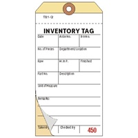 <!000>Inventory, 2-Ply Carbonless, Manila, Box of 500, Plain, Sequence per factory