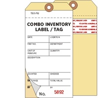 <!010>Inventory, 2-Ply Carbonless, Manila, w/Adhesive Strip, Box of 500, Plain, Sequence per factory