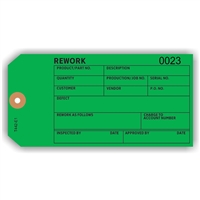 REWORK, Numbered, 6.25" x 3.125", Dark Green Paper, Plain, Pack of 100