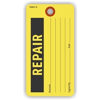 REPAIR, 5.75" x 3", Yellow Paper, Plain, Pack of 100