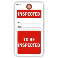 INSPECTED / TO BE INSPECTED, 5.75" x 3", White Paper,1 Stub, Plain, Pack of 100