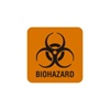 Biohazard, 7/8" x 7/8", Paper, Dispenser Box of 750