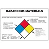 Hazardous Material, 6" x 4", Vinyl, Pack of 100