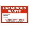 Hazardous Waste, 6" x 4", Vinyl, Pack of 100