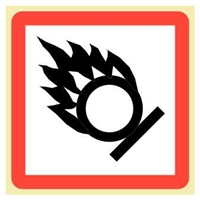 Flame/Circle Label, Roll of 500