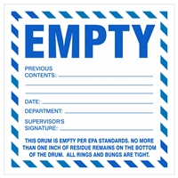 Do Not Use EMPTY,  6" x 6", Paper, Pack of 100