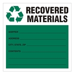 Recovered Material,  6" x 6", Vinyl, Pack of 100