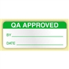 "QA Approved", .625 x 1.5 in. Rectangle, Flexible Vinyl, 350 per Box
