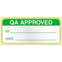 "QA Approved", .625 x 1.5 in. Rectangle, Flexible Vinyl, 350 per Box