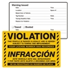 VIOLATION / INFRACCÓN, ...Parked Illegally, 8" x 5", Scrape to Remove, 50 per Pack