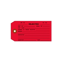 <!030>REJECTED, 4-3/4" x 2-3/8", Red, Plain, Box of 1000 (10/Case)