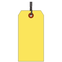 <!030>Shipping Tag, Hvy. Wt., Yellow, Sz #10, Pack of 100, Wired,