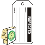 <!010>Inspected, 6-1/4" x 3", White Polypropylene, In-a-Box of 100