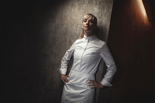 Valencia women fitted Executive Chef jacket white