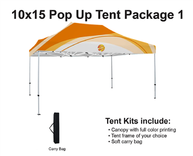 10x15 Vendor Tent - Full Color Custom Printed