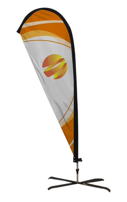 X-Small (5.5') Teardrop Flag - Full Fiberglass Pole