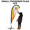 Small 7.5 Teardrop Flag Full Fiberglass Pole