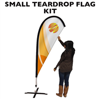 Small 7.5 Teardrop Flag Full Fiberglass Pole