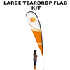 Large 15 Teardrop Flag Full Fiberglass Pole