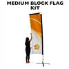 Medium 10' Rectangle Flag Full Fiberglass Pole