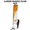 Large 15' Rectangle Flag Full Fiberglass Pole