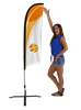 X-Small 6.5' Feather Flag Full Fiberglass Pole