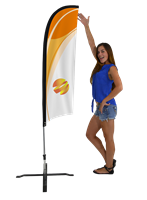 X-Small 6.5' Feather Flag Full Fiberglass Pole