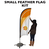 Small 9' Feather Flag Full Fiberglass Pole