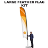 Large (16') Feather Flag - Full Fiberglass Pole