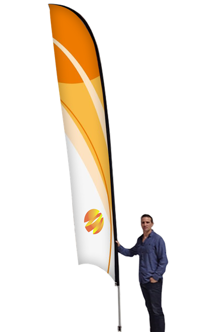 Large 16' Feather Flag For Full Fiberglass Pole