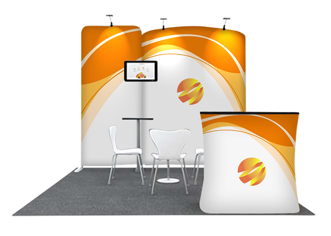 Tension Fabric Display Booth E - 10ft wide