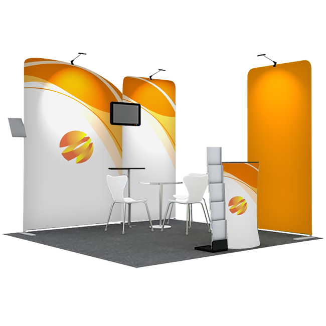 Tension Fabric Display Booth G - 10ft wide