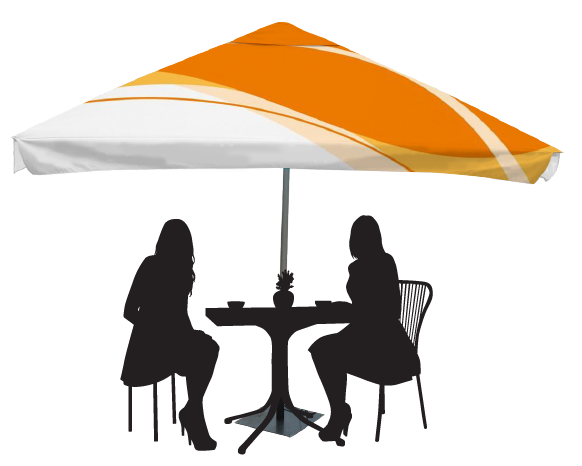 CUSTOM PRINTED RESTAURANT UMBRELLA