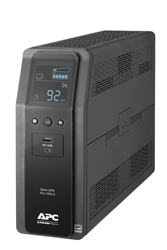 APC Back UPS PRO BR 1000VA (BR1000MS), SineWave, 10 Outlets, 2 USB Charging Ports, AVR, LCD interface front_shot